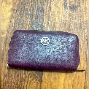 Michael Kors Maroon Clutch Wallet